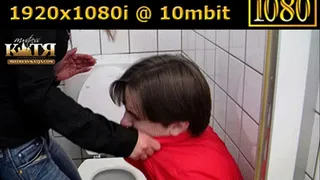 05-003 - Get facesat on the toilet and get your head flushed down! (WMV - High Definition)