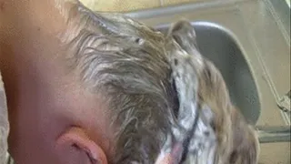 hair - lk - HAIR WASH IN KITCHEN CLOSE UP - 04