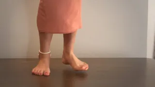 Amazing Feet Of Stella In Pink Dress