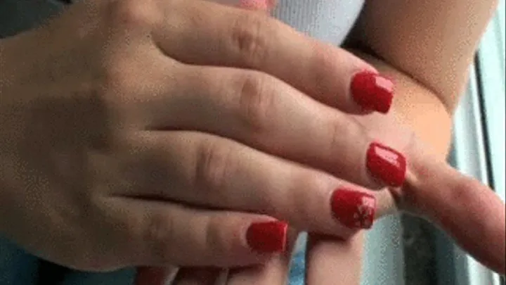 Red Finger Nails