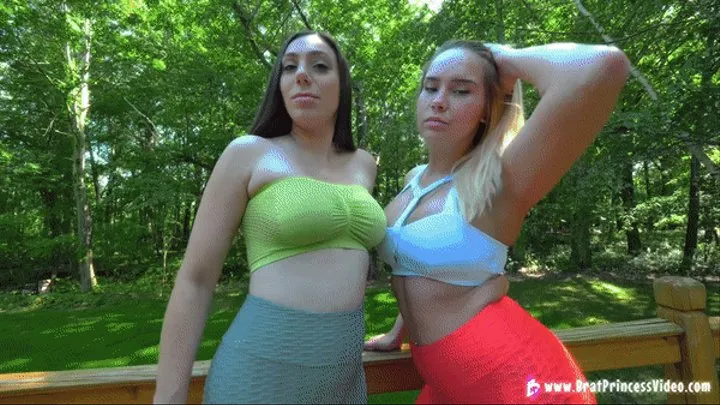 Natalya and Rachel - Facesitting Our Loser in Our Favorite New Leggings Part 1