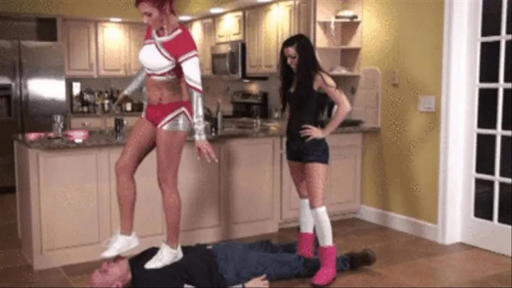 Crystal and Mia - Freshmen Cheerleaders Humiliate Mute School Janitor (Part 1)