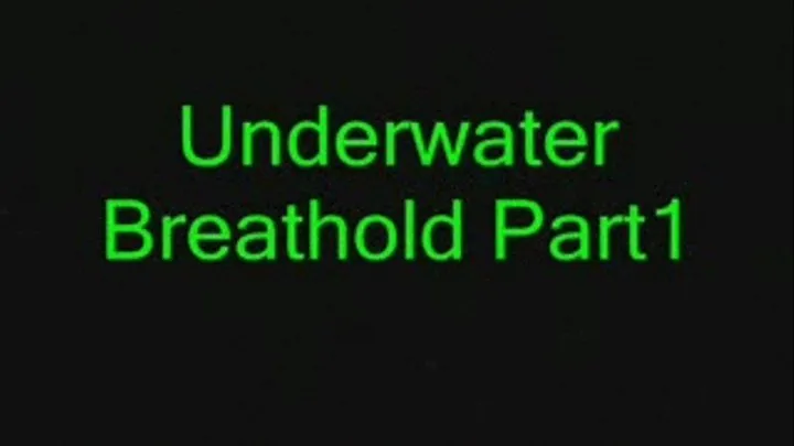 Underwater Breathold Part1