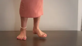 Amazing Feet Of Stella In Pink Dress