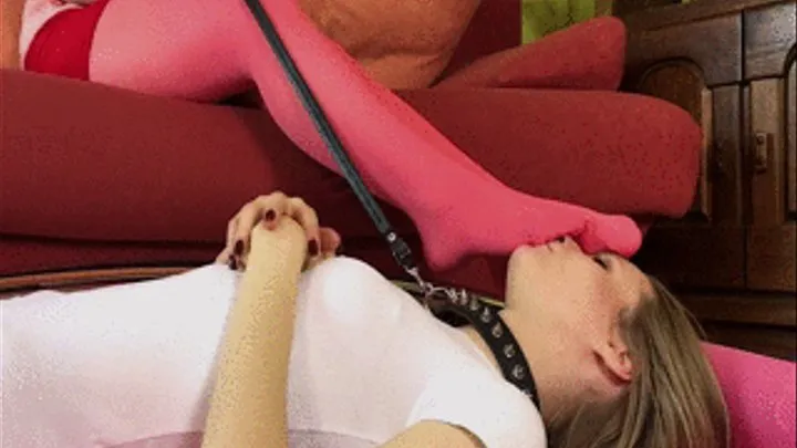 Weronikas Pink Pantyhose For Twin Slave Girl