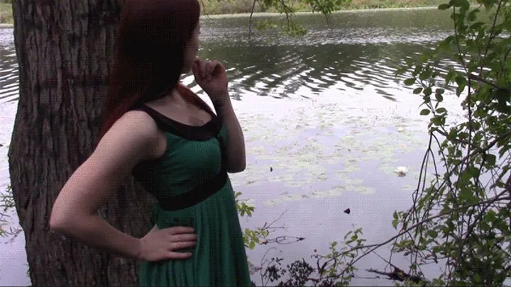 PVC Raincoat & dress in the river