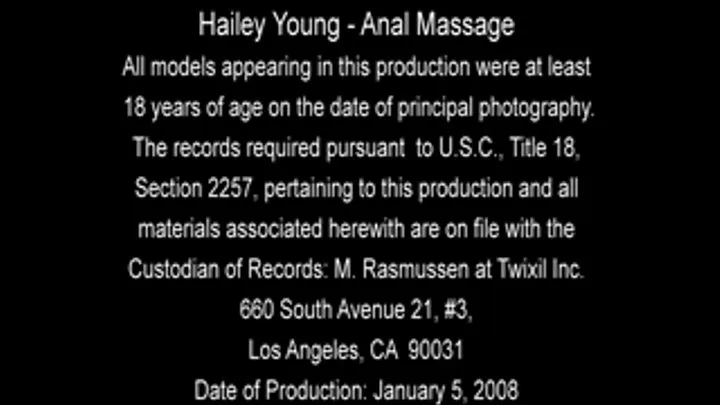 Hailey Young Anal Massage Full