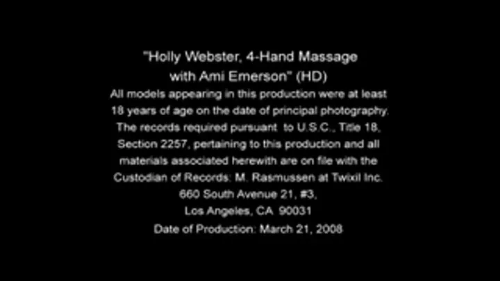 Holly Webster and Ami Emerson 4 Hand Massage Full