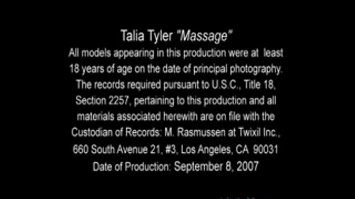 Talia Tyler Massage Part 1