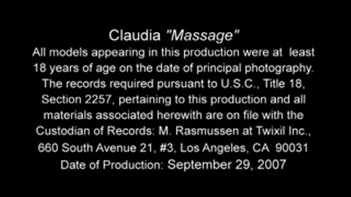 Claudia Massage Full