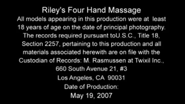 Riley's Four Hand Massage Full