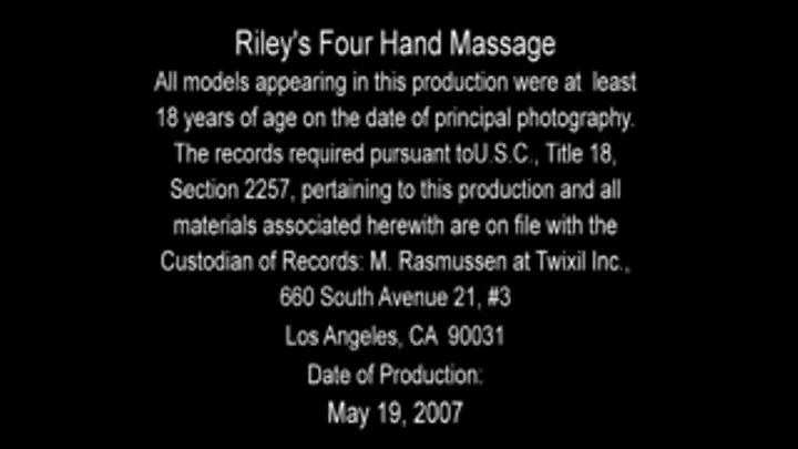 Riley's Four Hand Massage Part 1