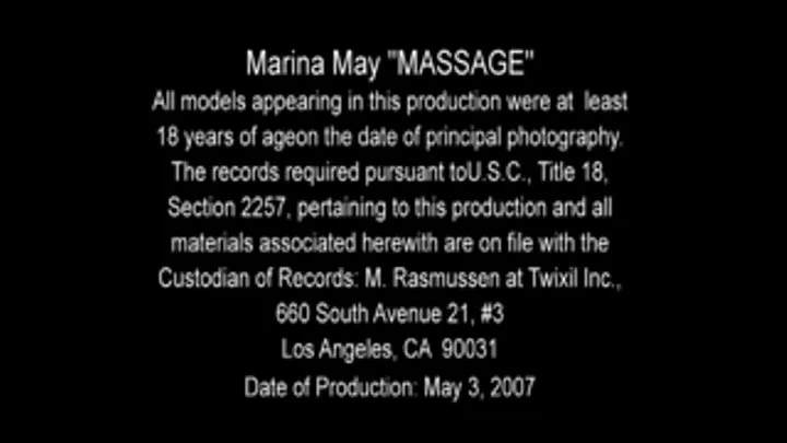 Marina May May Massage Part 1