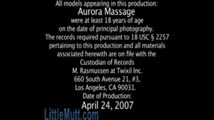 Aurora Massage Part 1