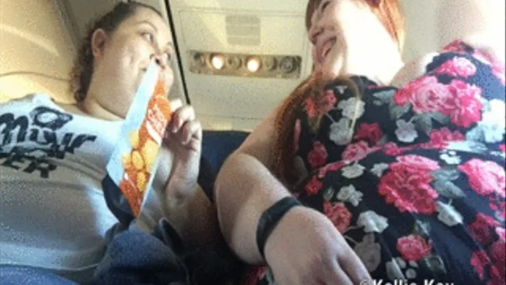 Super Fatties Eating on a Plane