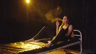 Smoking on the bed