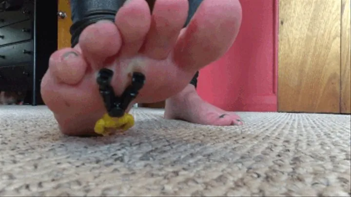 Giantess huge feet squishing tiny human