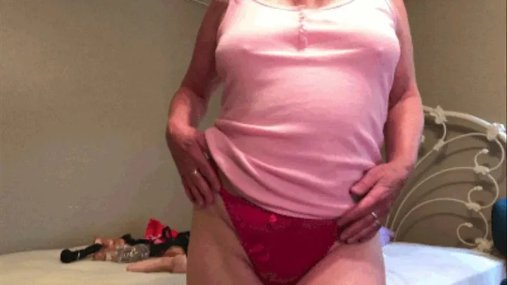 Sweet pink satin panty fetish