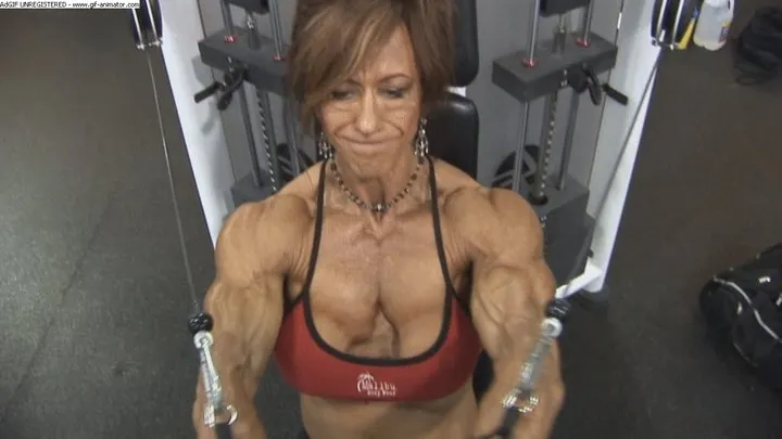 Cindy Chest Training On The Cable Machine