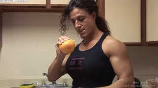 Lisa M Orange Squeeze with Peaked Biceps Hi Res