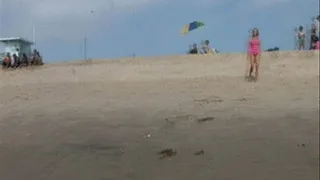 Katka's Full Body Posing On Venice Beach - in the ocean