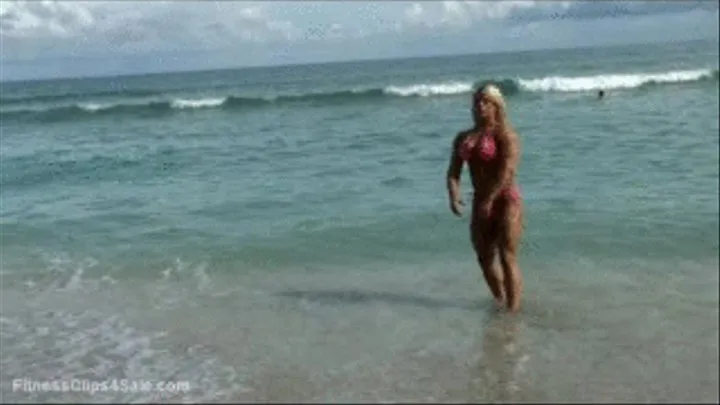 Lisa Cross Full Body Posing Hollywood Beach Hi Res