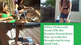 BY REQUEST:Ashley Chokes on Some water and recieved CPR on Deck, But Brandon doesnt Know how and has to have 911 walk her through it step by step