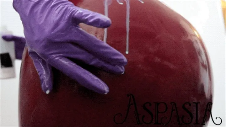Purple Latex Ass Worship POV with Aspasia: Shining up my Ass