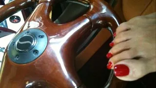 Ah Candi is moving those gorgeous RED TOENAILS in STYLE! Brand new never released !