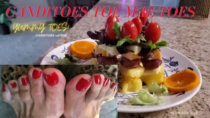 CANDI IS GIVEN YOU CANDY - TOE - MAE -TOES! RED AND YUMMY! CELEBRATING OVER 15 YEARS OF BEAUTIFUL TOES!