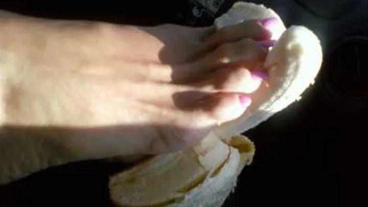 Candi's Sexy Pink Longtoenails Peeling Banana Clip!!