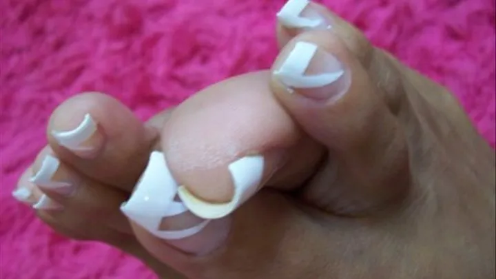 CANDI "POLISHES HER SEXY FRENCH TOENAILS"!!!