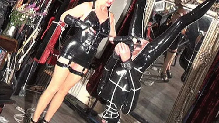 Upside down rubber slut in trouble - 3