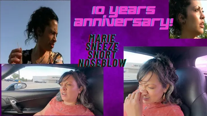 MARIE CELEBRATES HER 10TH ANNIVERSARY WITH GORGEOUS LADIES OF SNEEZE! PART 1