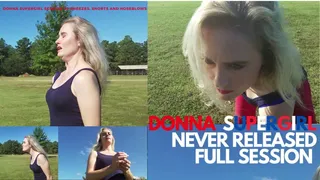 DONNA AND THE FULL SESSION OF SUPERGIRL SESSION (CONTAINS NEVER BEFORE RELEASED FOOTAGE) OVER 40 MINUTES OF SNEEZING, SNORTING, NOSEBLOWS AND SPITTING! ONE DAY ONLY! Collection Editiion SUPERHEROINES