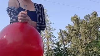 Nora Loves Nature: B2P 3ft Red Balloon In Garden