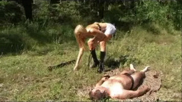 Femdom Session on a green meadow - Part 2