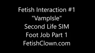 Foot Job Part 1. Some Messy Cock Cum. Second Life Interactive