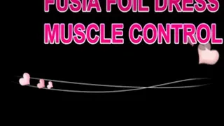 FUSIA FOIL DRESS MUSCLE CONTROL