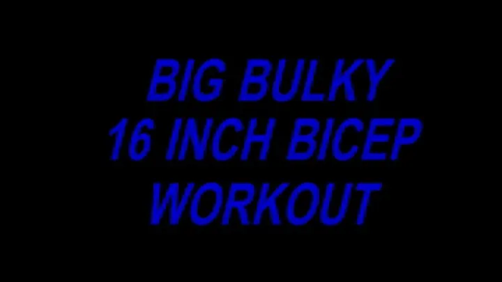 BIG BULKY 16INCH BICEP WORKOUT