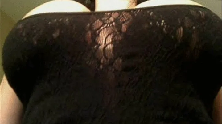 closeup lace breast ex and pec bouncing