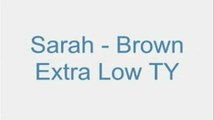 Sarah - Brown Extra Low TY