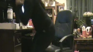 Leather chair computer farts 1