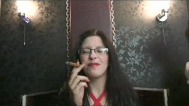 Cigar Smoking in Leather Gloves - Part 2