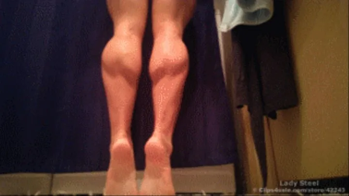 Post Contest Closeup Muscular Calves Veins Repping