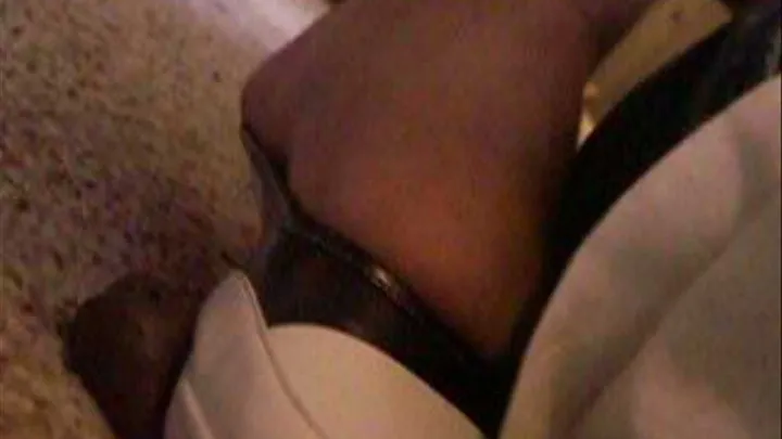 Crushin my slaves cock under my sexy black wedges