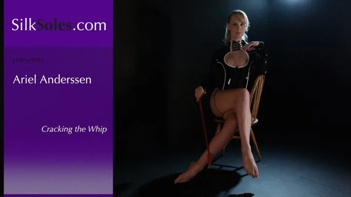 Ariel Anderssen latex foot fetish dominatrix cracks the whip (SS0138V)