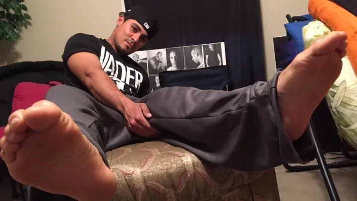 Carlos begins his Malefootflava Latino foot modeling and tease