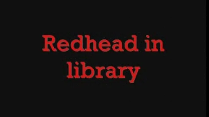 Redhead in library