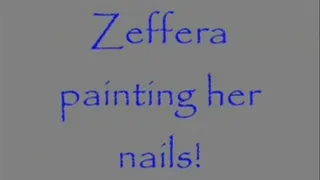 Zeffera painting her nails